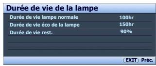 BENQ W500 - -Régler alimentation de la lampe en silencieux - 3