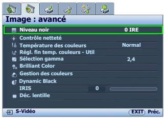 BENQ W500 - Paramètre niveau noir - 1