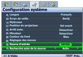 BENQ W500 - Utilisation des menus à l'écran - 2
