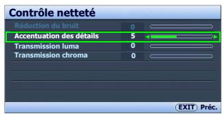 BENQ W500 - Contrôle de la netteté de l'image - 2