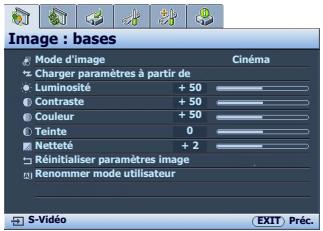 BENQ W500 - Utilisation des menus - 2