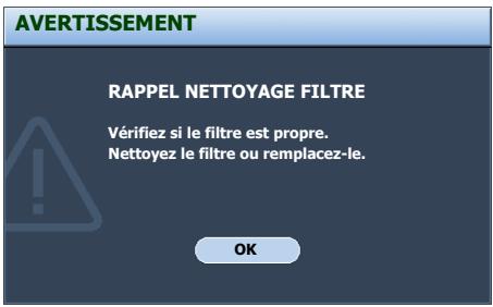 BENQ W500 - Nettoyage et remplacement du filtre à poussière - 1