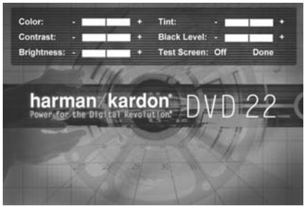 HARMAN KARDON DVD 22 - Ajustement vidéo - 2