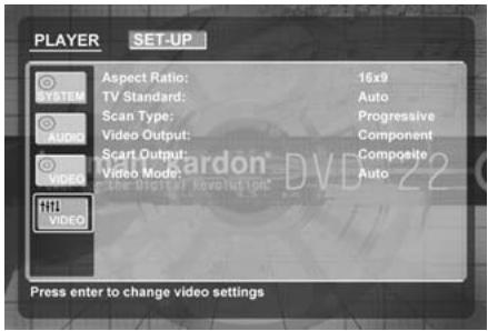 HARMAN KARDON DVD 22 - Ajustement vidéo - 1