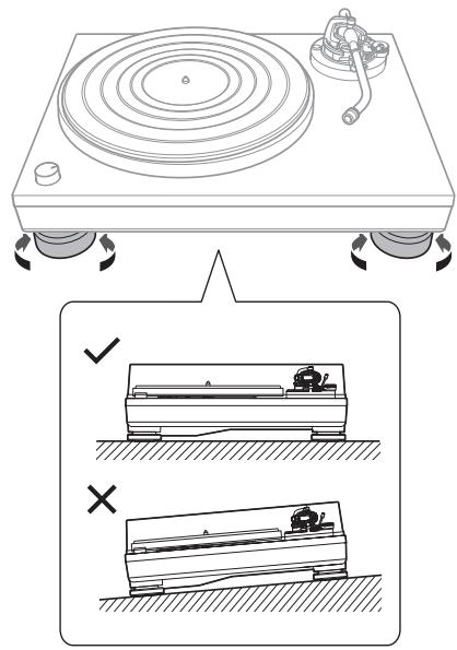 AUDIO TECHNICA AT-LP5X - Mettre la platine à niveau - 1