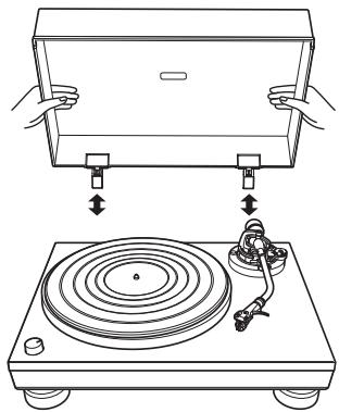 AUDIO TECHNICA AT-LP5X - Installation/dépose du couvercle anti-poussière - 2