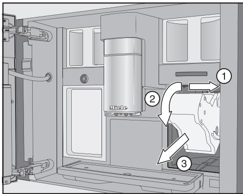 MIELE CVA7445PRESTIGE - Nettoyer l'unité de percolation et l'intérieur - 2