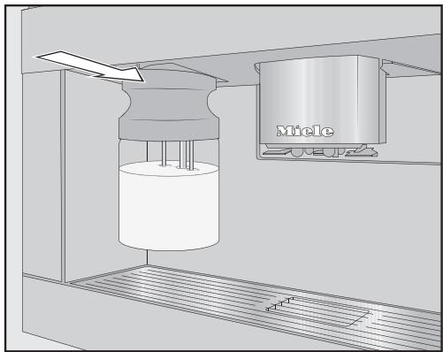 MIELE CVA7445PRESTIGE - Remplir le récipient de lait et le mettre en place. - 1