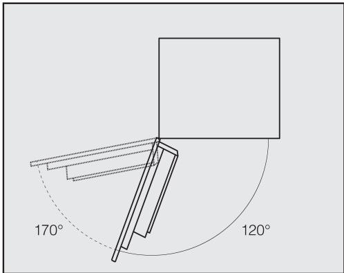 MIELE CVA7445PRESTIGE - Limitation d'ouverture de porte - 1