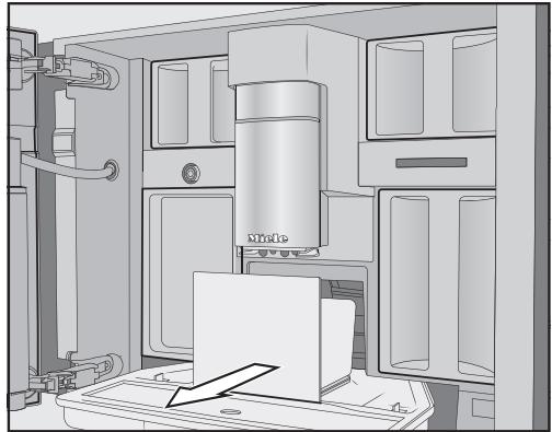 MIELE CVA7445PRESTIGE - Nettoyer le bac d'égoutage et le bac à marc de café - 1