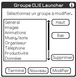 SONY PEG-TG50 - Modification des groupes - 1