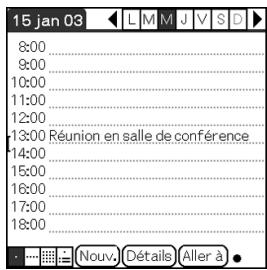 SONY PEG-TG50 - Frappez la ligne temporelle sur l'écran agenda. - 3
