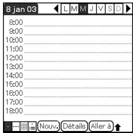 SONY PEG-TG50 - Frappez l'icône agenda dans l'écran applications. - 1