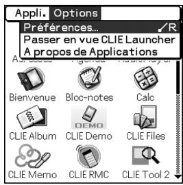 SONY PEG-TG50 - Modification des préférences relatives au fonctionnement du navigateur jog dial™ dans l'écran de démarrage - 2
