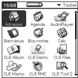 SONY PEG-TG50 - Démarrage d'une application en frappant son icône - 1