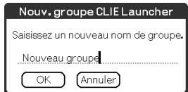 SONY PEG-TG50 - Création d'un nouveau groupe - 1