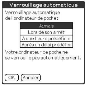SONY PEG-TG50 - Configuration du verrouillage automatique de votre ordinateur de poche clié - 1