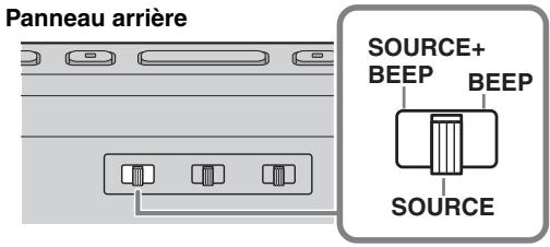 Panneau arrière SOURCE+ BEEP BEEP SOURCE