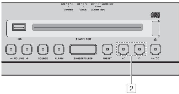 Auto 7+1 1 DIMMER BIT 7+1 1 SOURCE CLOCK ALARM TYPE USB ▼LABEL SIDE - VOLUME + SOURCE ALARM SNOOZE/SLEEP PRESET << >>> D+/00 2