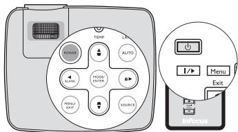 INFOCUS X17 - Mise en marche du projecteur - 3