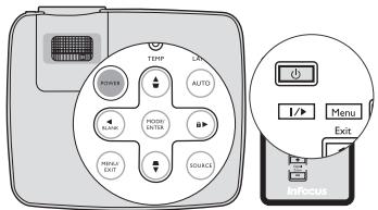 INFOCUS X17 - Arrêt du projecteur - 1