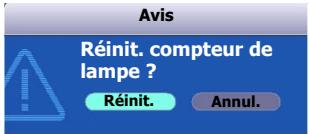 INFOCUS X17 - Réinitialiser le compteur de la lampe - 1