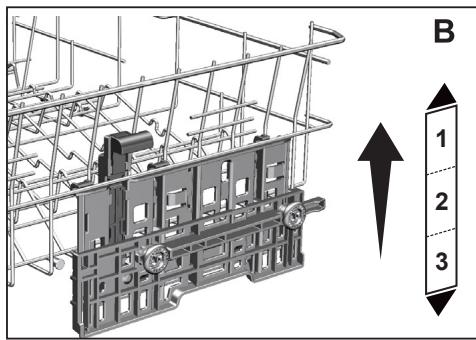 DARTY BDFS26120WQ - Adjusting the height of the upper basket - 2