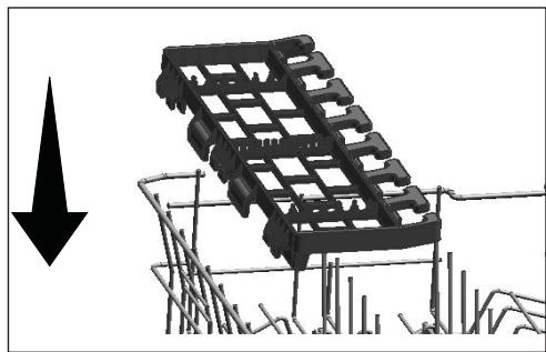 DARTY BDFS26120WQ - Upper basket multi-function service rack - 3