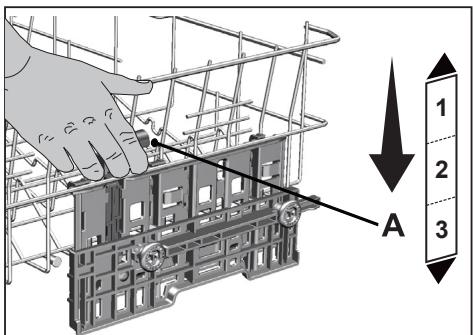 DARTY BDFS26120WQ - Adjusting the height of the upper basket - 1