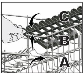 DARTY BDFS26120WQ - Upper basket height adjustable rack - 2