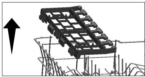 DARTY BDFS26120WQ - Upper basket multi-function service rack - 2