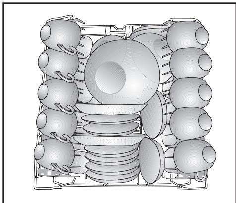 DARTY BDFS26120WQ - Placing the dishes into the dishwasher - 2