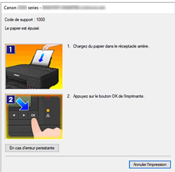 CANON G550 - Lorsque des erreurs se produisent - 1