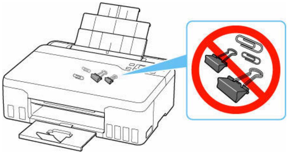 CANON G550 - Ne placez pas d'objets sur le capot supérieur! - 1