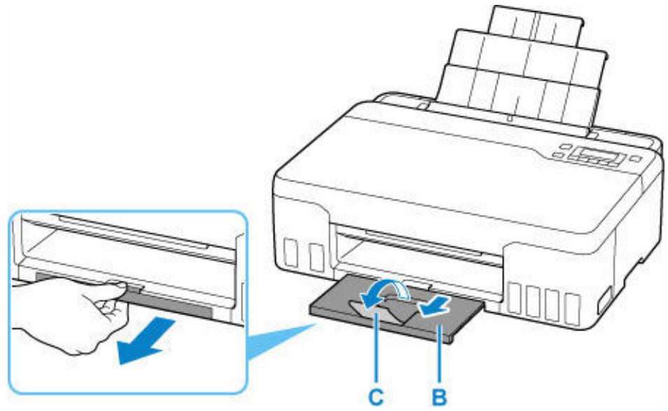 CANON G550 - Tirez vers le haut et repliez le support papier (a) - 2