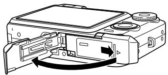 CASIO EX-Z750 - Insertion de la batterie rechargeable - 1
