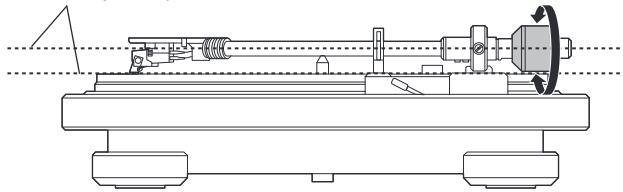 DENON DP-400 - Libérez le verrouillage du repose-bras. - 2