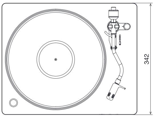 DENON DP-400 - Dimensions (unité : mm) - 1