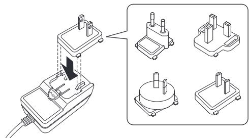 DENON DP-400 - Branchement de la fiche de l'adaptateur secteur - 1