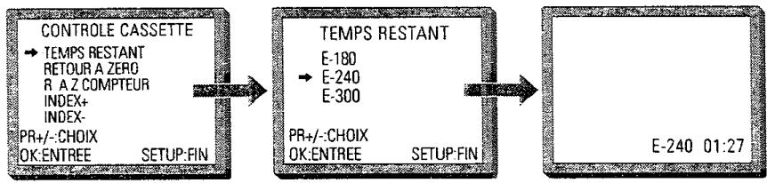 PROLINE DVCR 100 S - Durée restante et durée de la cassette - 1