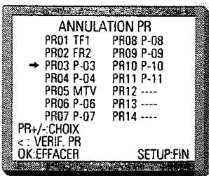 PROLINE DVCR 100 S - Effacement des nombres de programme - 1