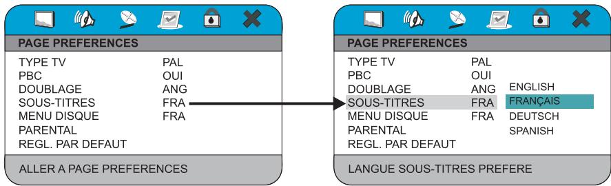 PEEKTON PK 9090 - Menu réglages préférences (suite) - 3
