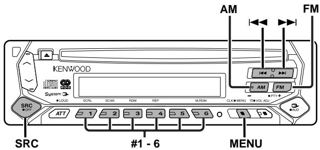 KENWOOD KDC-4021 - Functies van de tuner - 1