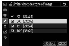NIKON Z 61I - D7 : limiter choix des zones d'image - 1