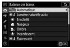 NIKON Z 61I - Menu balance des blancs : réglage précis - 1