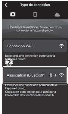NIKON Z 61I - Périphérique ios : touchez [appareil photo hybride], puis touchez [association (bluetooth)] - 2