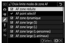 NIKON Z 61I - A7 : choix limite modes de zone AF - 1