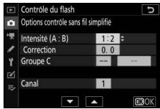 NIKON Z 61I - : Réglez les paramètres du contrôle sans fil simplifié. - 1