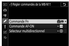 NIKON Z 61I - F9: régler commandes de la MB-N11 - 1