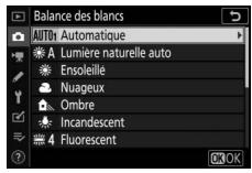 NIKON Z 61I - Menu balance des blancs : réglage précis - 1